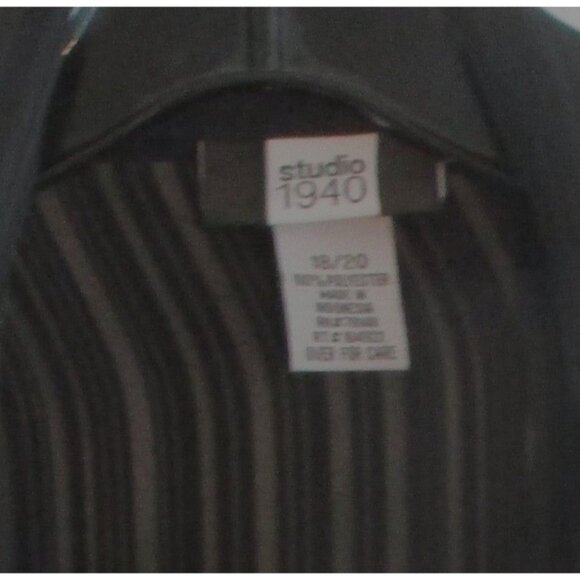 Studio 1940 Womens Sheer Black Romantic Victorian Open Front Blouse With Flared - Picture 3 of 5